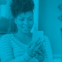 Woman using telemedicine